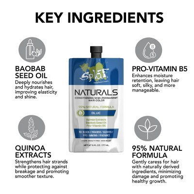 Splat Semi-Permanent Hair Color Naturals Blue 6 fl oz