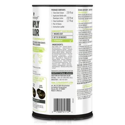 Schwarzkopf Simply Color Hair Color 3.0 Darkest Brown 5.7 fl oz