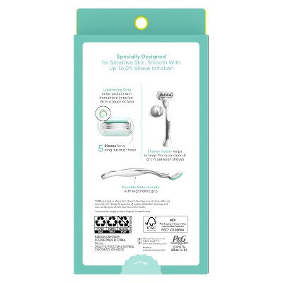 Venus Extra Smooth Sensitive Women's Razor + 3 Razor Blade Refills