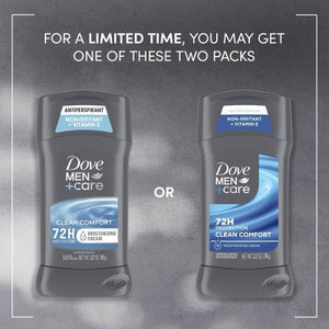 Dove Men+Care 72-Hour Antiperspirant Deodorant Stick Clean Comfort 2.7oz 2ct