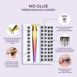 KISS Products imPRESS Press-On Self Adhesive Eyelashes Natural & Wispy 50ct - New