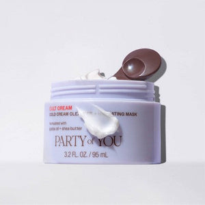 Party of You Cold Cream Face Cleanser, Makeup Remover; Hydrating Mask Cult Cream 3.5oz - Imperfect Container