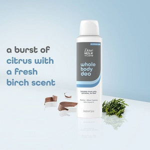 Dove Men+Care Whole Body Deodorant Spray Marine + Blue Cypress 4oz - Imperfect Container