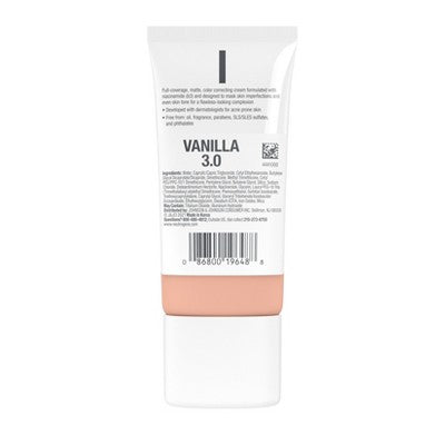 Neutrogena Clear Coverage Flawless Matte Color Correcting Cream 3.0 Vanilla