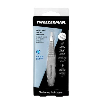 Tweezerman No Slip Wide Grip Slant Tweezer
