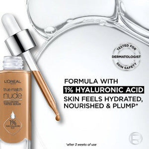 L'Oreal Paris True Match Hyaluronic Tinted Serum 0.5-2 Very Light 1 fl oz - Imperfect Container