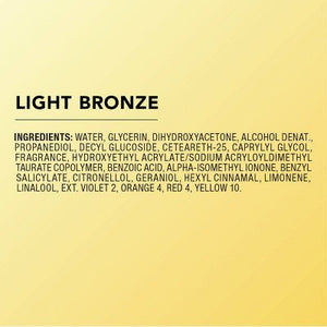 Jergens Glow Instant Moisturizing Self Tanner Tanning Foam Light Bronze Tan 6 fl oz - New