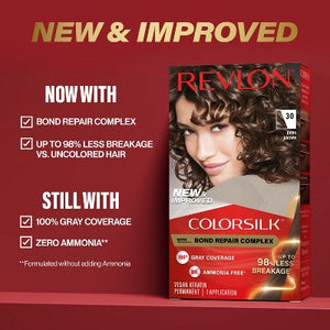 Revlon ColorSilk Permanent Hair Color with Bond Repair Complex 41 Medium Brown 4.4 fl oz