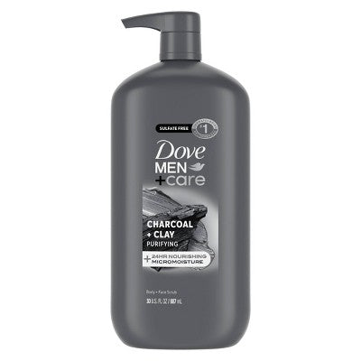 Dove Men+Care Charcoal + Clay Purifying Body and Face Wash 30 fl oz