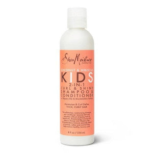 SheaMoisture Coconut and Hibiscus Kids 2-in-1 Shampoo & Conditioner For Thick Curly Hair 8 fl oz