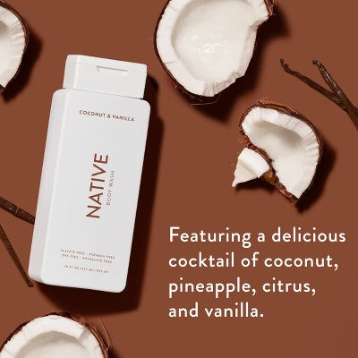 Native Body Wash Coconut Vanilla Sulfate Free 18 fl oz Imperfect Container
