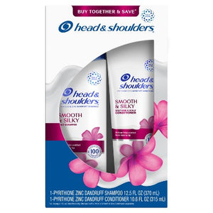 Head & Shoulders Smooth & Silky Paraben Free Shampoo and Conditioner Dual Pack 23.1 fl oz