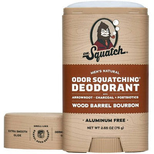Dr. Squatch Men's Natural Solid Deodorant Wood Barrel Bourbon 2.65oz