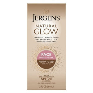 Jergens Glow Face Moisturizer Self Tanner Daily Sunscreen SPF 20 2 fl oz - Imperfect Box