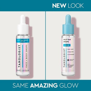 Tanologist Sunless Tanning Drops Face & Body Self Tanner Liquid Medium 1.01 fl oz - Imperfect Container