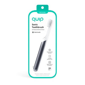Quip Sonic Electric Metal Toothbrush and Travel Case Slate - Imperfect Box