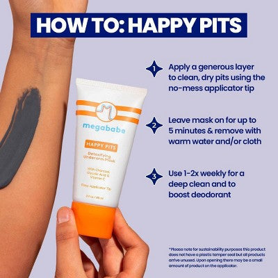Megababe Happy Pits Detoxifying Underarm Mask 3 fl oz