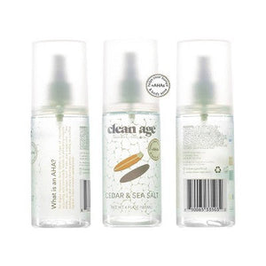 Clean Age Cedar & Sea Salt AHA Deodorant + Body Spray for Teens 4 fl oz