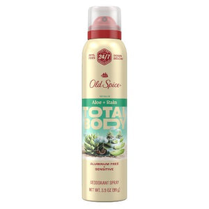 Old Spice Whole Body Deodorant Spray Aloe and Rain 3.5oz - Missing Lid