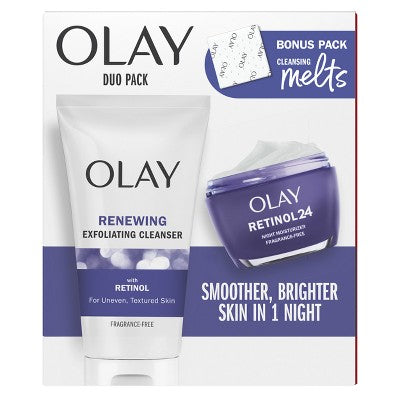 Olay Regenerist Retinol 24 + Peptide Face Wash and Moisturizer