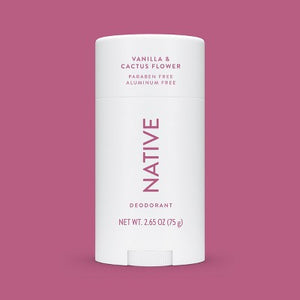 Native Solid Deodorant for Women & Men - Vanilla & Cactus Flower 2.65oz