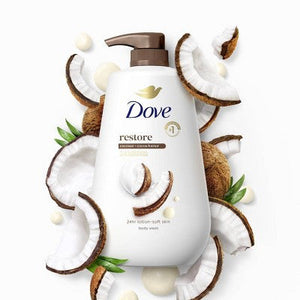 Dove Restore Body Wash Pump Coconut & Cocoa Butter 30.6 fl oz