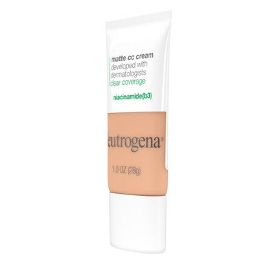Neutrogena Clear Coverage Flawless Matte Color Correcting Cream, Full-Coverage 4.0 Sand