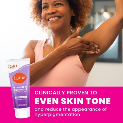 Lume Whole Body Women's Invisible Cream Tube Deodorant Lavender Sage Scent 2.2oz