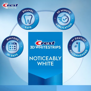 Crest 3DWhitestrips Noticeably White At-home Teeth Whitening Kit 10 Treatments - Missing Box