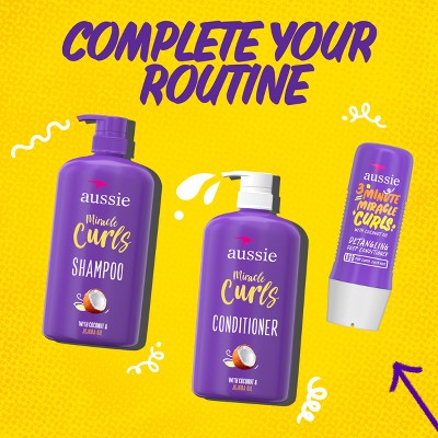 Aussie 3 Minutes Miracle Curls Detangling Deep Conditioner 8 fl oz