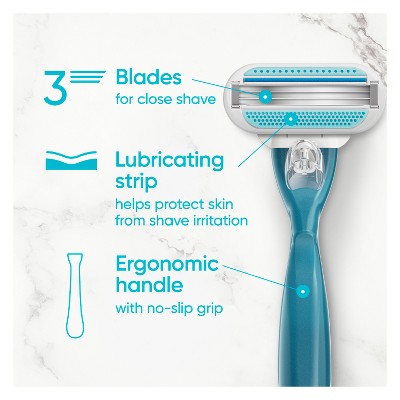 Venus Smooth Razor Handle + 6 Blade Refills - Missing Box
