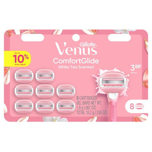 Venus Comfort Glide White Tea Women Razor Blade Refills 8ct