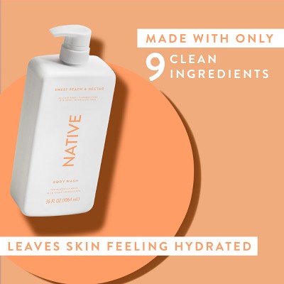Native Body Wash for Women & Men Sweet Peach & Nectar 36 fl oz