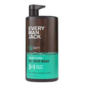 Every Man Jack Sea Salt Citrus Men's 3 in 1 All Over Wash 28.8 fl oz