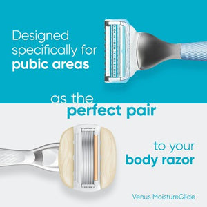Venus For Pubic Hair and Skin Value Pack Razor Handle + 4 Blade Refills