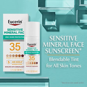 Eucerin Sensitive Tinted Mineral Face Sunscreen SPF 35 1.7 fl oz