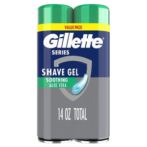 Gillette Series Sensitive Soothing Aloe Vera Men's Shave Gel 7oz 2-Pack