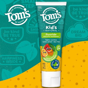 Tom's of Maine Kid's Toothpaste Orange-Mango 5.1oz 3ct Imperfect Box