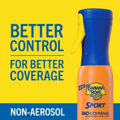 Banana Boat Sport 360 Coverage SPF 50 Sunscreen Mist Spray 5.5 fl oz Imperfect Container