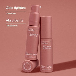 Cleo+Coco Body and Hair Antiperspirants and Deodorant Powder Grapefruit Bergamot 0.88oz
