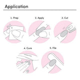 Dashing Diva Glaze Semi-Cured Gel Nail Polish Strips Starter Kit Powder Pink 32ct