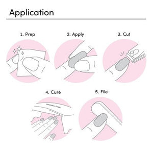 Dashing Diva Glaze Semi-Cured Gel Nail Polish Strips Starter Kit Powder Pink 32ct