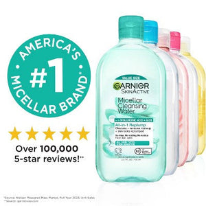 Garnier SkinActive Replumping Hyaluronic Acid + Aloe Micellar Cleansing Water 23.7 fl oz - Imperfect Container