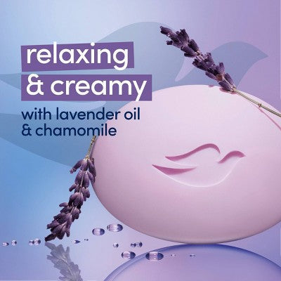 Dove Beauty Relaxing Bar Soaps Lavender Oil & Chamomile 30oz 8-Pack