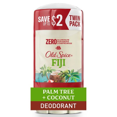 Old Spice Mens Solid Deodorant Fiji with Palm Tree Scent 3oz 2-Pack