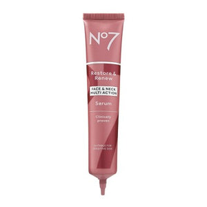 No7 Restore & Renew Multi Action Face & Neck Serum 1.69 fl oz - Imperfect Box