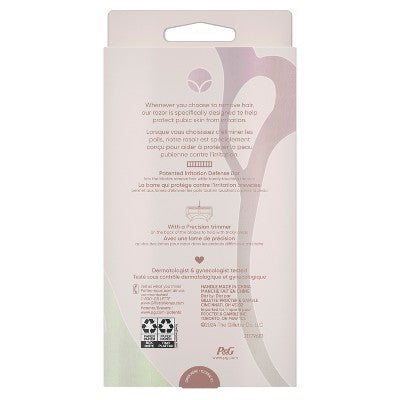 Venus for Pubic Hair & Skin Women's Razor + 2 Razor Blade Refills - Imperfect Box