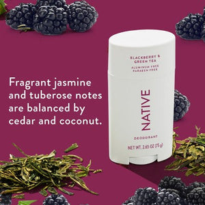Native Solid Deodorant for Women & Men Blackberry & Green Tea 2.65oz