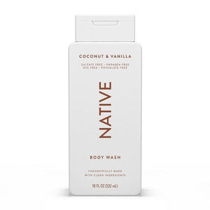 Native Body Wash Coconut Vanilla Sulfate Free 18 fl oz Imperfect Container