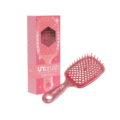 UNbrush Detangler Hair Brush Glitter Ruby